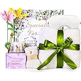 Birthday Gifts Basket for Women, Get Well Soon Package, Blanket Self Care Gifts,Relaxing Care Package,Happy Birthday Gifts for Her, Mom, Sister, Wife, Girlfriend, Friendship