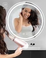 Dripex 600mm Round LED Bathroom Mirror with Demister IP44 view 4