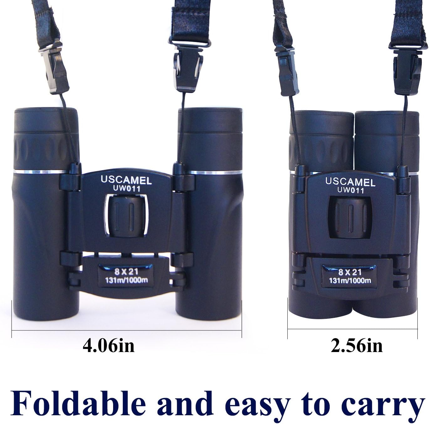 USCAMEL Folding Pocket Binoculars Compact Travel Mini Telescope HD Bak4 Optics Lenes Easy Focus 8x21 Colour Black : Camera & Photo