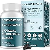 C Calthorvitana Migraine Relief Supplement – Liposomal Riboflavin, Vitamin B2 B6 & B12, Magnesium, CoQ10, L-Theanine, PA-Free Butterbur & Feverfew – Natural Head & Nerve – 60 Softgels