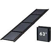 HBTower 63" Long x 17.3" Wide Folding Dog Ramp for Large Dogs Up to 250lbs - Portable Pet Ramp with Non-Slip Surface, Extra W