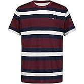 Tommy Hilfiger Boys Short Sleeve Striped Crew Neck T-Shirt, Soft, Comfortable, Relaxed Fit