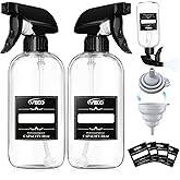 Veco 10oz Spray Bottle with Adjustable Nozzle, 360° Water Spray Bottles for Cleaning Solution, Plastic Spray Bottles for Hair