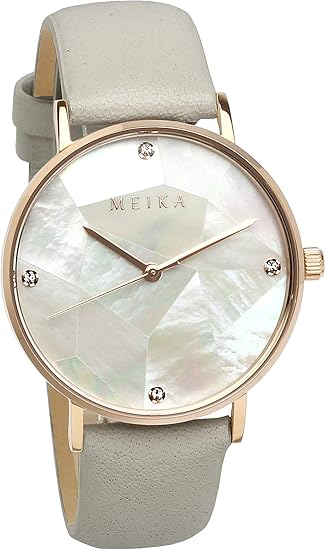 Amazon メイカ Meika 腕時計 36mm パール文字盤 ファッション グレーベルト レディース レディース腕時計 腕時計 通販