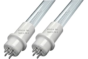 LSE Lighting 2Pack UV Bulb Replacement for Lennox 64x56 Healthy Climate UV2000-2 System | 16 Inch T6 Quartz Glass | 4-Pin Base with Mounting Ring | EPA Registered | Designed in USA