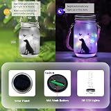 MLOQI 2 Pack Solar Hanging Lanterns Outdoor Dog Silhouette Garden Lights view 5