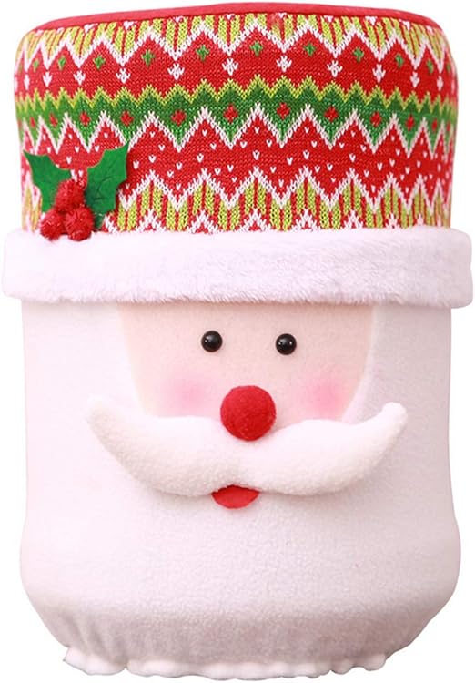 Mignon Noël Dessin Animé Santa Claus Poussière Couvercle