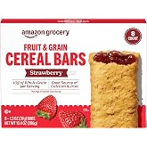 Amazon Grocery, Fruit &amp; Grain Cereal Bars, Strawberry, 10.4 Oz, 8 Ct