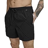 DKNY Mens Lightweight Quick Dry Volley UPF 40+ Protection Swim Trunk