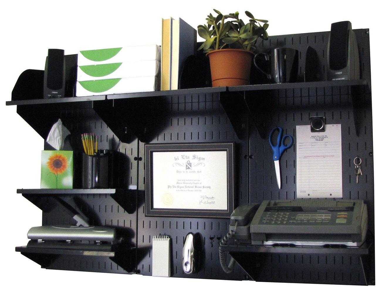 Wall Control Office Organizer Unit Wall Mounted Office Desk Storage and