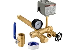 ONYLRAEP Pressure Tank Tee - 30-50psi Water Pressure Tank Installation Kit with Well Pressure Switch and Pressure Gauge, fit Most Tanks with Diameters up to 16"
