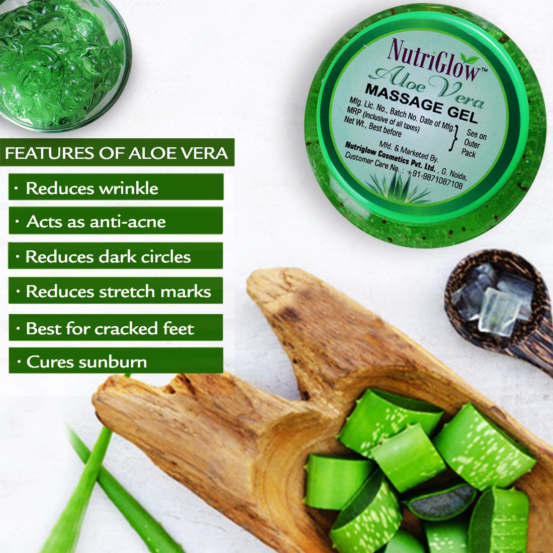 nutriglow aloe vera moisturizing massage gel