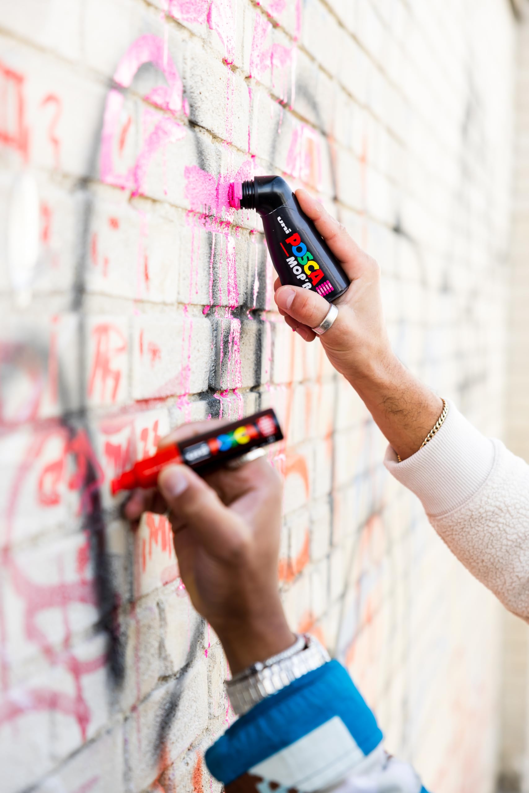 posca Paint Markers, 8K Broad Bold Chisel Tips, Acrylic Artist Recommended Pens for Coloring Gifts, Decorations, Fabric, Canvas, Glass, Wood or Metal, Set of 15