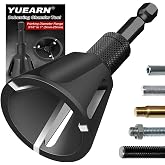 Deburring External Chamfer Tool Tungsten Carbide, 1/4" Hex Shank 3/16"-1" | Tungsten carbide blade | Quick release | For copper, steel, aluminum, brass, plastic | Removes burrs &amp; repairs damaged bolts