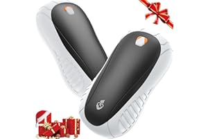 2 Pack Hand Warmers Rechargeable 5200mAh Electric Portable Hand Warmers 2 in 1 FANDLISS Electric Portable Pocket Heater with 12Hrs & 3 Level Warmth Gift for Christmas, Outdoor, Women Men Gift