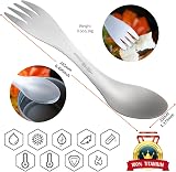 TiTo Titanium Spork 2-in-1 Ultra Lightweight Spoon Fork 18g Sandblasted view 2