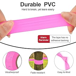 MOWPOG 5 Pack Pink Flagging Marking Tape, 1" x