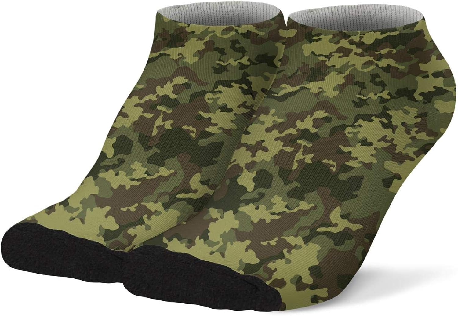 Mens Camo Camouflage Texture Ankle Socks Breathable Non