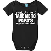 Take me to Papas Funny Bodysuit Baby Romper