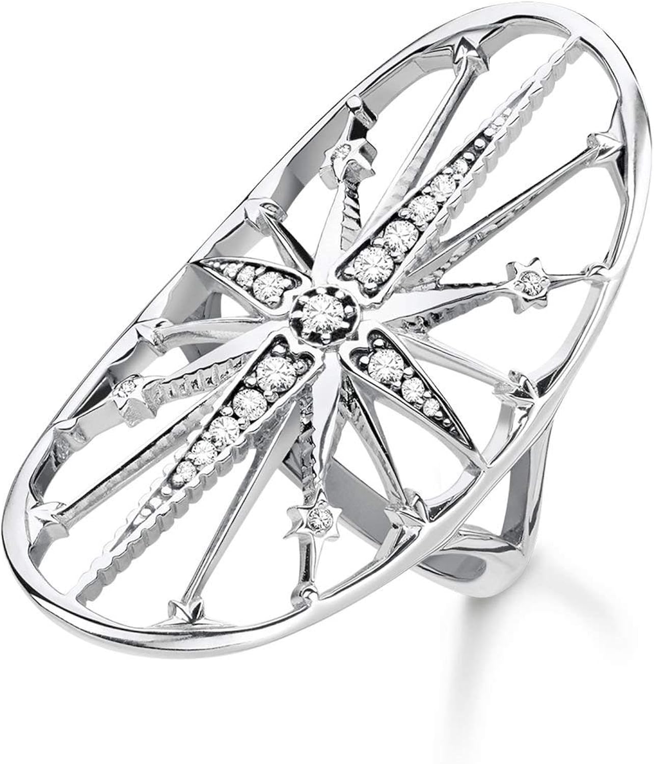 Thomas Sabo Women Ring Royalty Star Silver 925 Sterling Silver