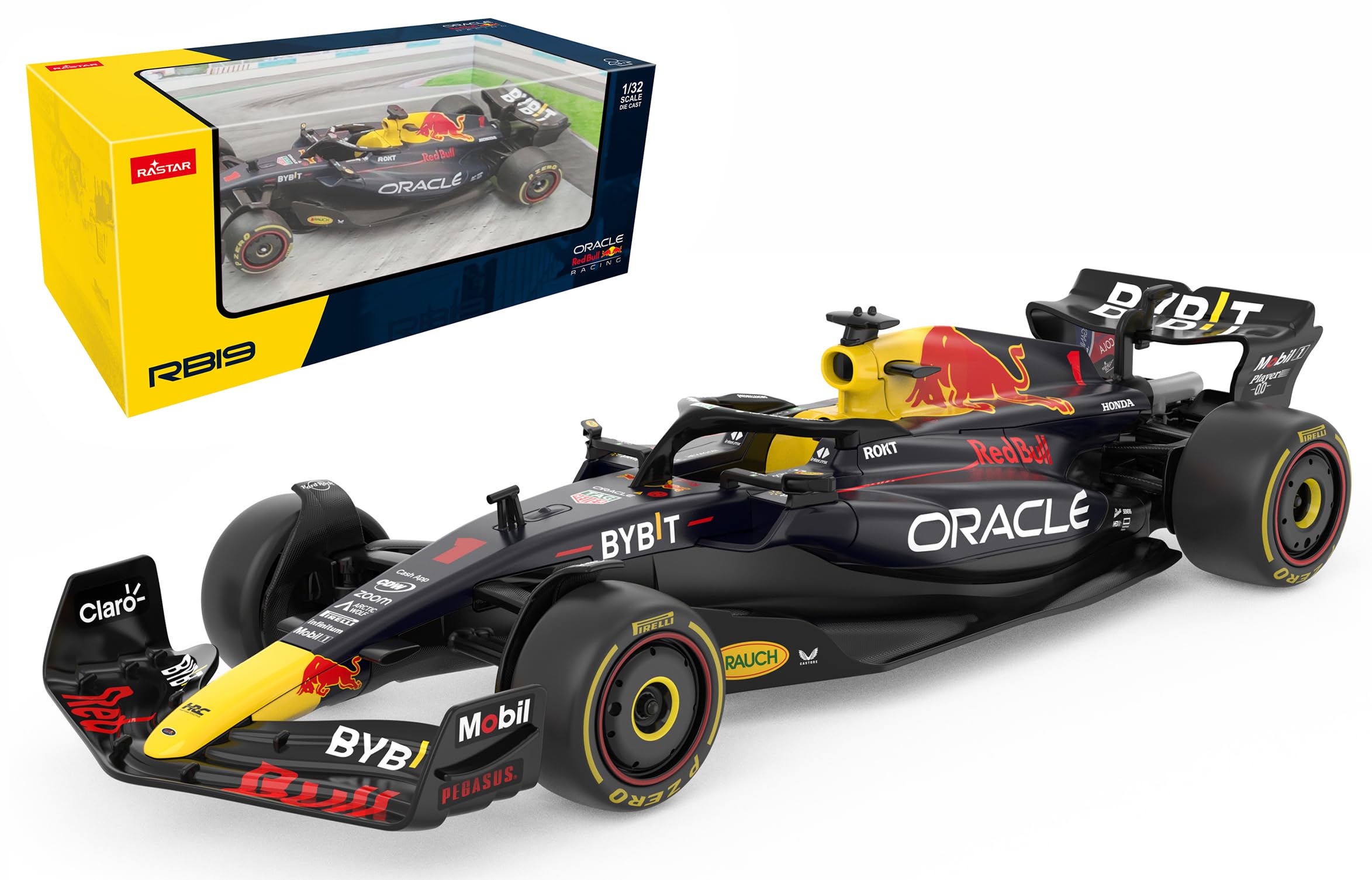 Photo 1 of RASTAR 64600 1/32 RedBull F1 Die Cast Metal Car Model - Officially Licensed RedBull F1 RB19 Die-Cast for Play and Display - Ideal Gift - Blue