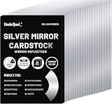 Uncle Paul A4 Silver Mirror Cardstock 25 Sheets 250gsm 92lb Craft Paper