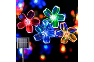 suddus Solar String Lights Outdoor Waterproof 50 led Fairy Lights Solar Powered String Lights Flowers for Outdoor Decorations
