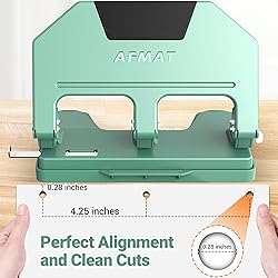 AFMAT 3 Hole Punch Heavy Duty, 40-Sheet 3 Hole