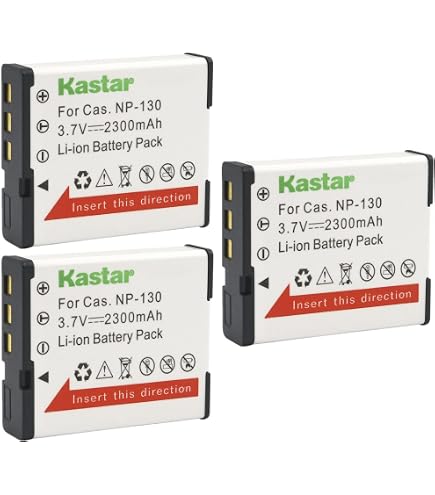 Batteria E Caricabatterie USB Per Casio EX-ZR - 2 Batterie Li-ion, Compatibili Con Molti Modelli