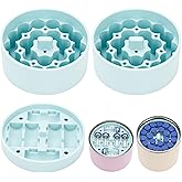 Silicone 3ml Vial Insert (1 short +2 tall) Compatible with Hydrapeak Food Jars,Vial Insert Peptide Storage for 32/25/18oz Hydrapeak Food Thermos, Maximum Hold 48 Vials, Blue.(No vials&Jar included)