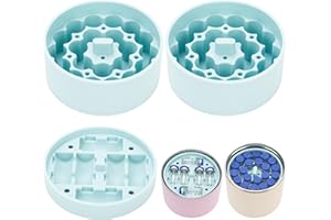 KIICII Silicone 3ml Vial Insert (1 short +2 tall) Compatible with Hydrapeak Food Jars,Vial Insert Peptide Storage Set for 32/25/18oz Hydrapeak Food Thermos, Maximum Hold 48 Vials, Blue.(No vials included)