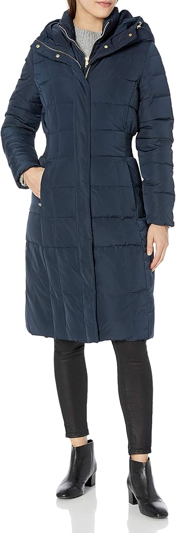 cole haan quilted coat with inner bib