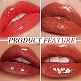 GROVL 4PCS Plumping Lip Gloss Set Tinted Glitter Moisturizing Lip Oil view 2