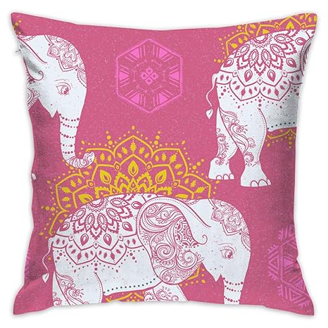 Amazon Com Eante Throw Pillow Cover Beautiful Elephants