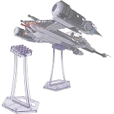 Display Stand for LEGO 75292 75315 75300 TIE Fighter, 75325 Mandalorian N-1 Starfighter Kit, 75402 ARC-170 Starfighter, for Plane Building Brick Toys etc. Angle Display, Plastic Transparent Display Stand only.