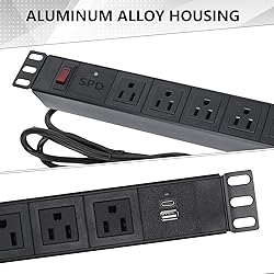 ElecVoztile Rack Mount Power Strip Surge