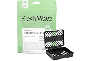 Fresh Wave Original Odor Eliminating & Deodorizing Packs - Bag of 6 & Fresh Pod Case - Safer Odor Relief for Small Spaces, Natural Plant-Based Odor Eliminator, Odor Absorbers for Home