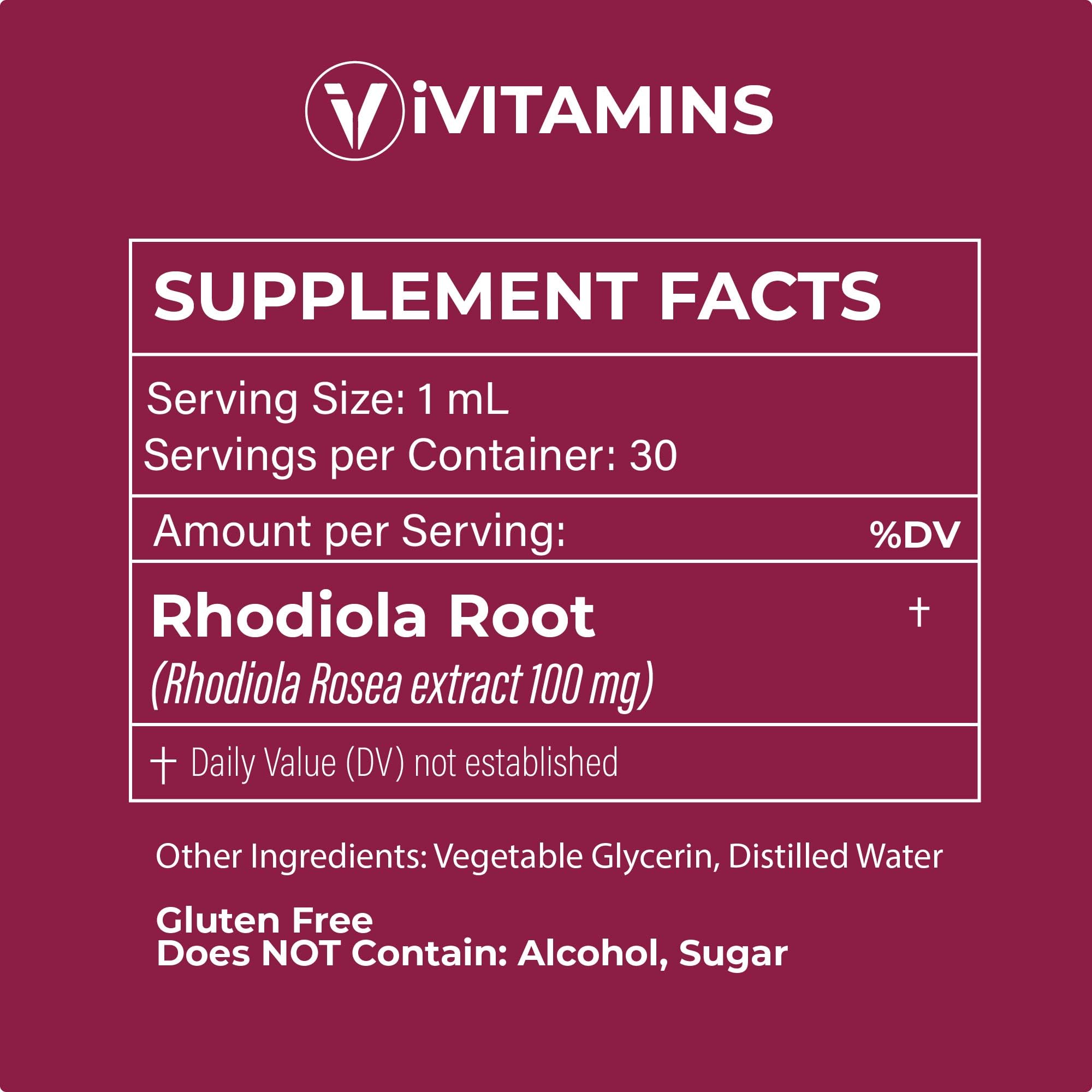Rhodiola Rosea Tincture | Rhodiola | Rhodiola Extract | for Energy, Stamina, Cognitive Support & Much More | Energy Supplements | Rhodiola Tincture | Rhodiola Supplement - 1 fl oz