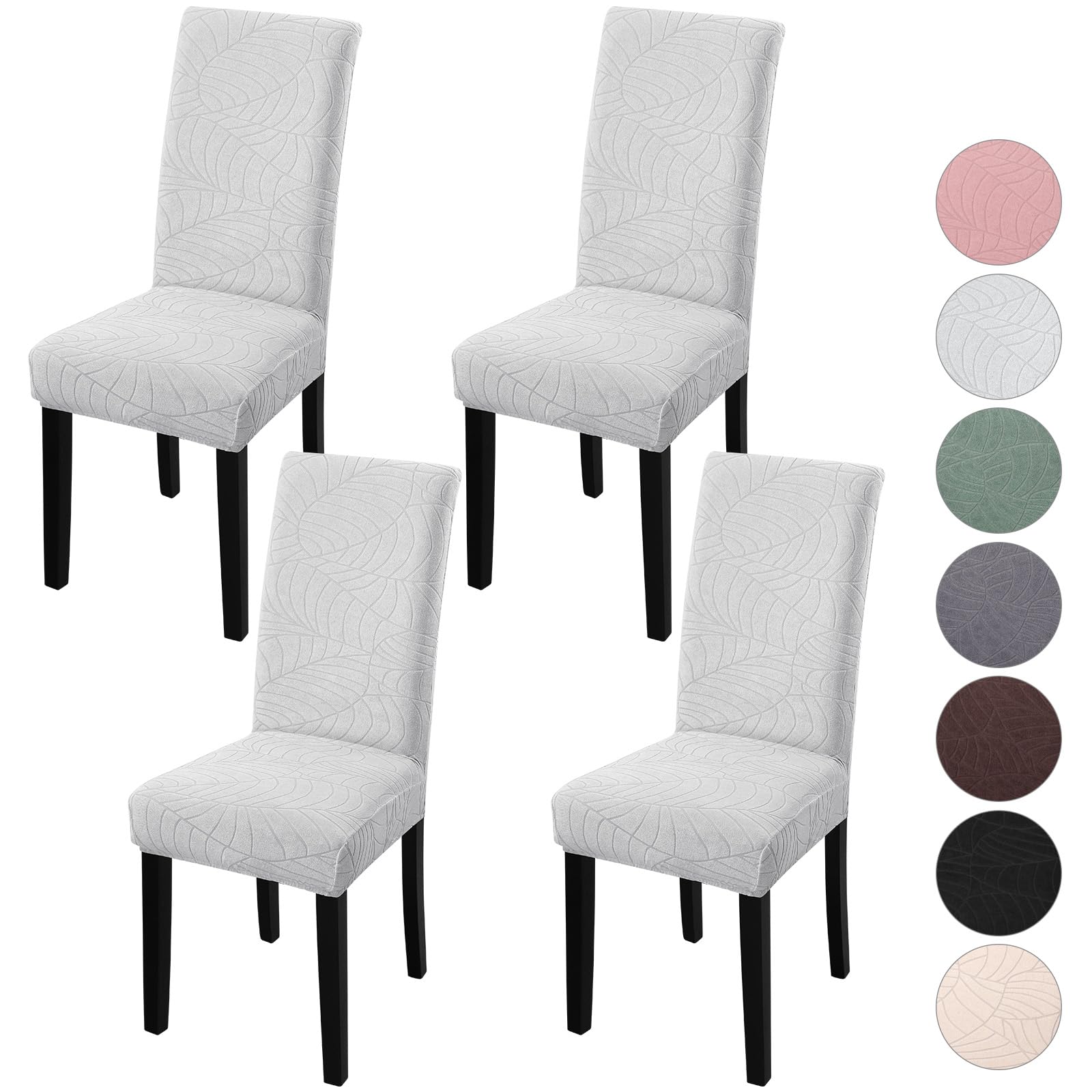 YISUN Dining Chair Covers, Chair Covers for Dining Chairs 4, Stretch Removable Washable Kitchen Chair Slipcover for Hotel, Dining Room, Ceremony, Banquet Wedding Part