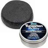 Reaction Tackle Tungsten Putty - Moldable Reusable Weight for Precision Weighting of Pinewood Derby Cars, Golf Clubs, Tennis Rackets, Fly Fishing Leaders and Fishing Rigs - 2 Oz (60g)