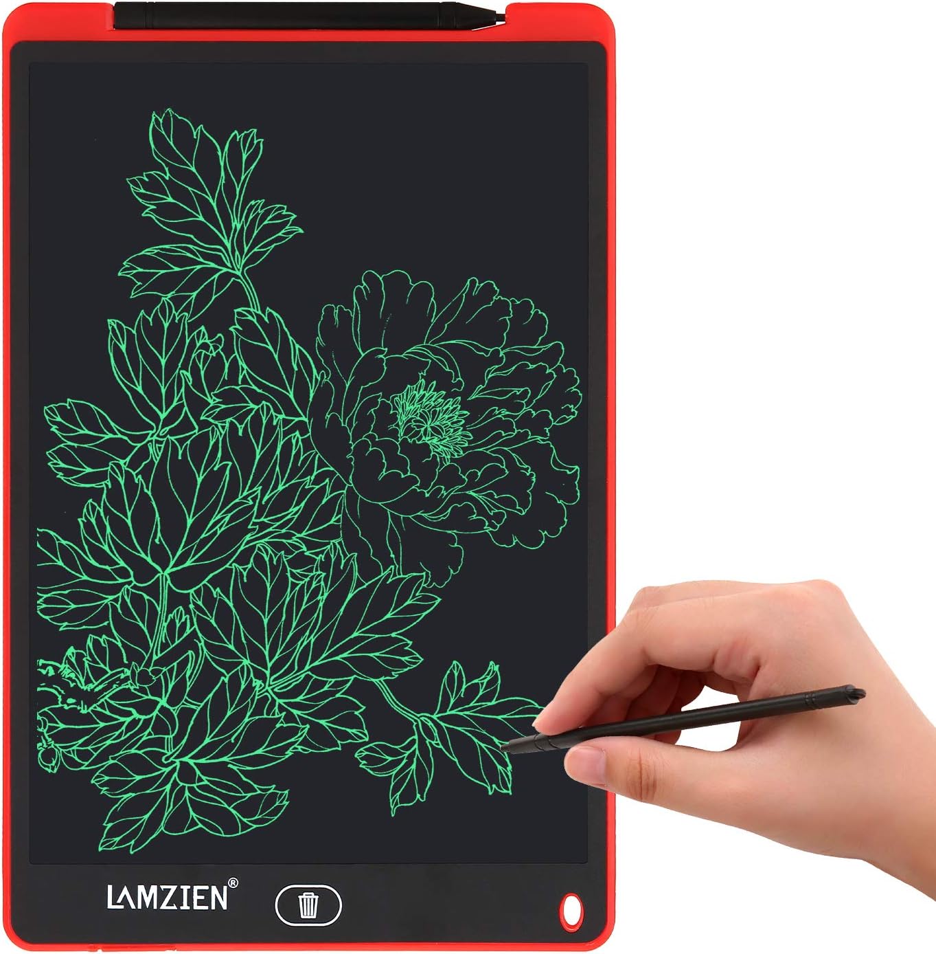 LAMZIEN,LCD Writing Tablets,Graphics Tablets,10 inch Drawing Tablets,e Writer,Note Memo for Office,Drawing Doodle for Kids,Red