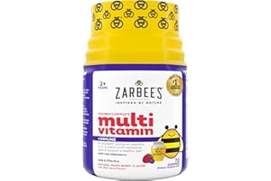 ZARBEE'S Zarbee’s Complete Kids Multivitamin Gummies + Immune Support, Berry Flavor, Honey-Sweetened, Gluten-Free & Gelatin-Free, Vitamins A, C, D3, E, B6, B12, Folic Acid & B-Complex, 70 Count
