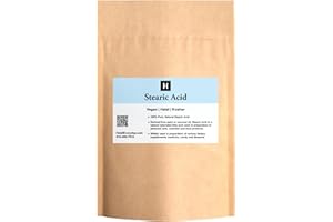 SAAQIN 1 lb Stearic Acid White Flakes Food Grade NF/USP - Natural Preservative, thickener, emulsifier and stabilizer for Food, soap, Lotion, Cream