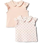 Amazon Essentials x Sofia Grainge Toddler and Baby Girls' Short Sleeve Blouse