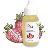 TKB Flavor Oil - DIY Cosmetics, Soaps, Body Care, Lip Gloss, Lipstick, Lip Balm, Unsweetened Flavoring Oil (Strawberry, 1 floz (30ml))