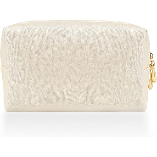 YONBEN Kosmetiktasche Aus Baumwoll-Canvas – Quadratischer Organizer Mit 8 Fächern, Für Handtaschen, Beige