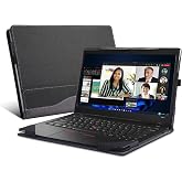 Laptop Cover for Lenovo ThinkPad X1 Carbon Gen 9 X1 Carbon Gen12/10/Gen11 X1 Yoga gen 8 7 6case2023 All-Inclusive Drop-Proof Case 14" PU Leather Inner Pocket Cover (Dark Grey)