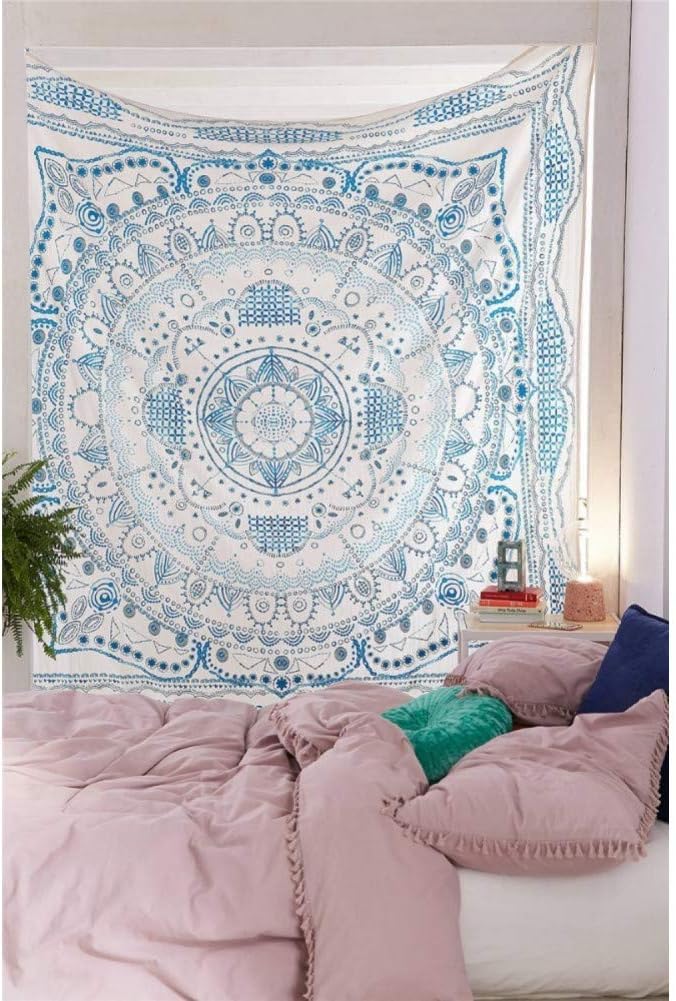 JTGTQ tapestry Boho Decor Wall Tapestry Macrame Wall Hanging Carpet Floral Mandala Wall Cloth Tapestries Dorm Headboard Beach Shawl