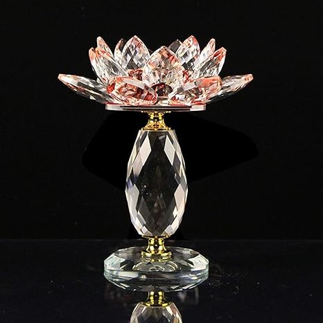 Amazon キャンドルホルダーキャンドルホルダークリスタルガラスレンガ蓮安いキャンドルホルダー風水家の装飾の大きな茶キャンドルホルダーキャンドルホルダースタイリッシュで美しい Home Decor キャンドルホルダー ガラス キャンドル おしゃれ Color Colorful