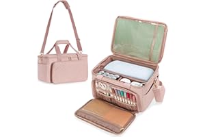 YARWO Carrying Bag Compatible with Cricut Joy Xtra Smart Cutting Machine, Portable Craft Travel Case Fit for Cricut Joy Xtra, Cricut Mat 8.5"x12, Vinyl, Scrapbook Tool Accessories,Dusty Rose(Patented)